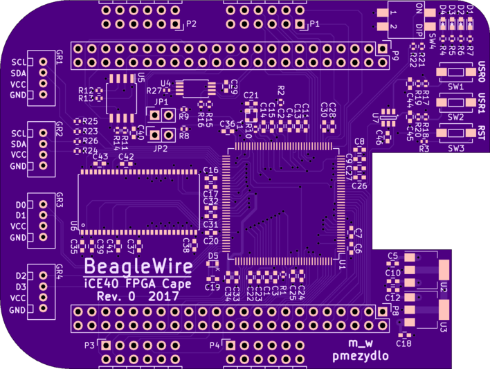 BeagleWire: Fully Open ICE40 FPGA BeagleBone Cape