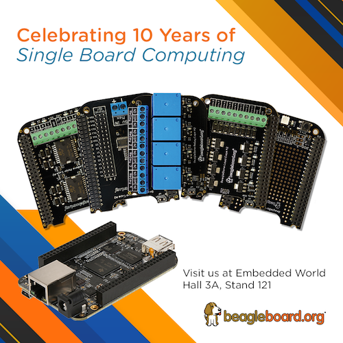 Join BeagleBoard.org at Embedded World 2019