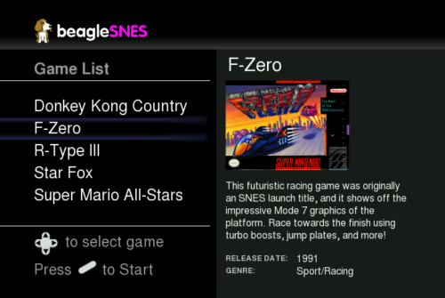 BeagleSNES BeagleBoard