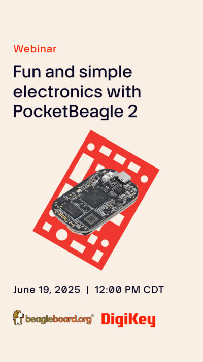 Webinar: Fun and simple electronics with PocketBeagle 2