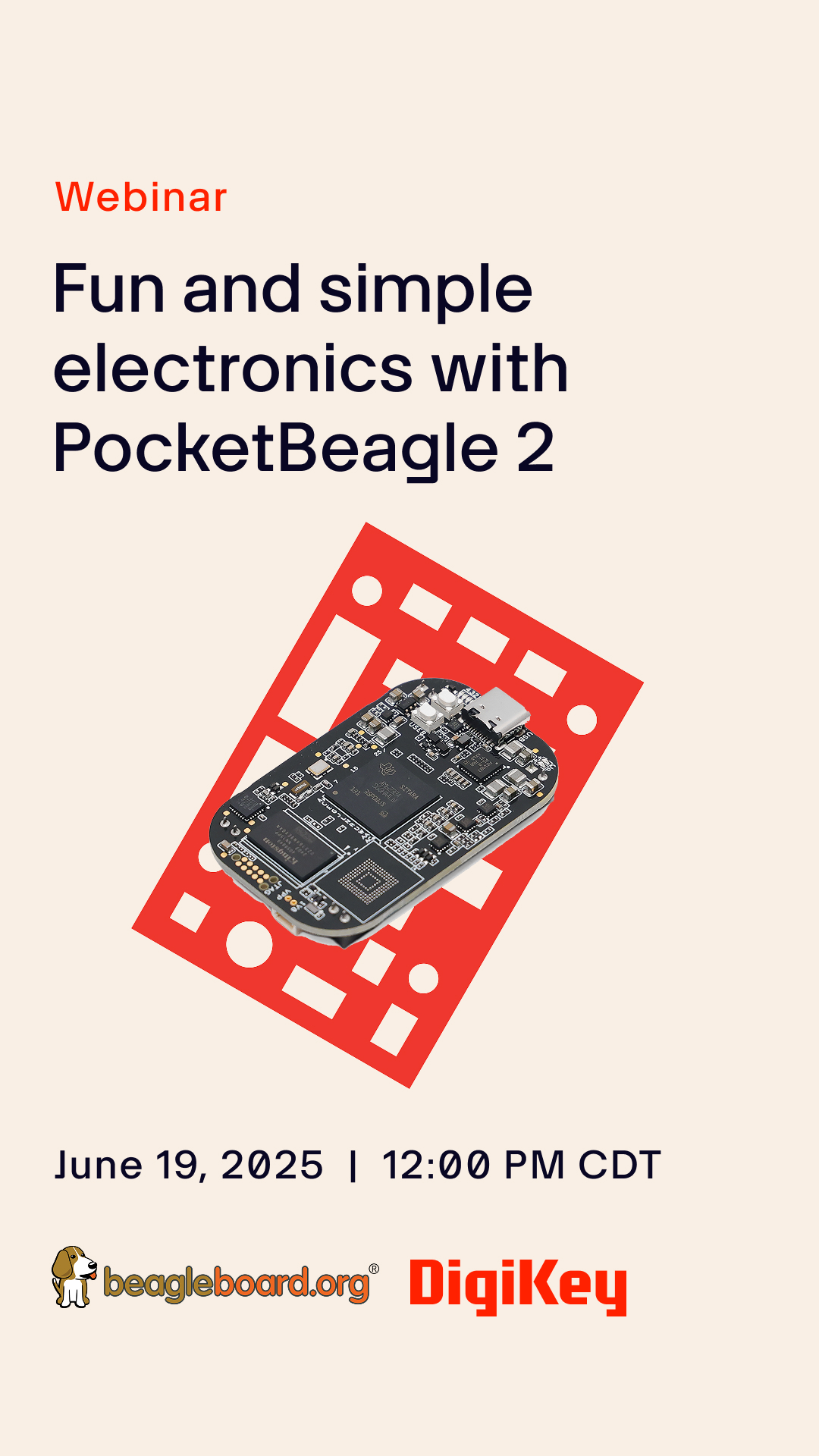Webinar: Fun and simple electronics with PocketBeagle 2
