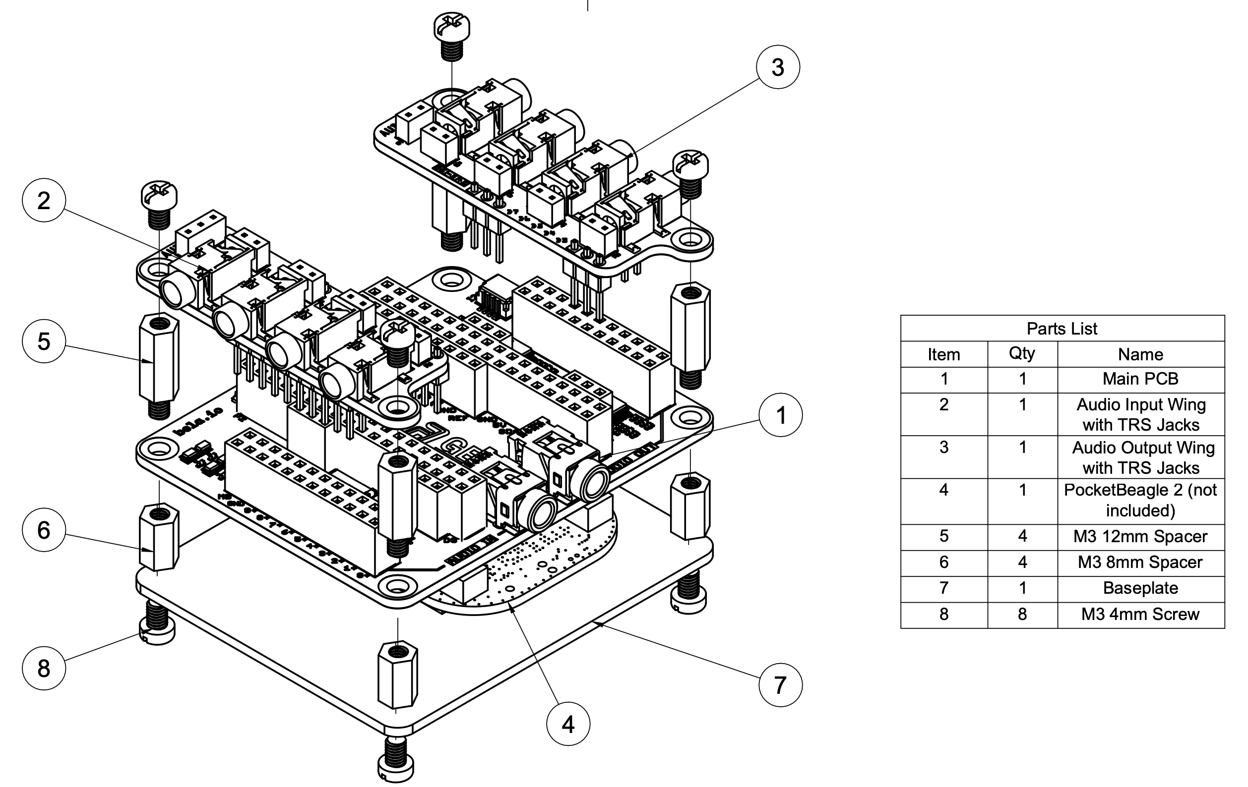 Bela Gem Multi exploded view