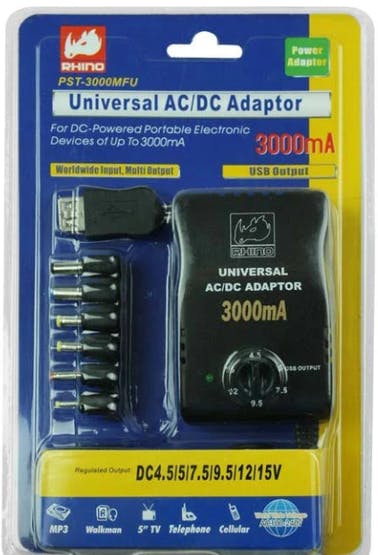 Rhino 12Volt DC 3000mA Power Adapter