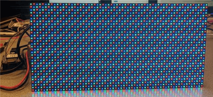 Test Pattern on LED Matrix