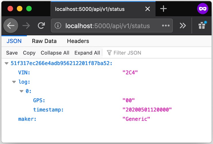 Dummy exfiltrated data from the local Flask server