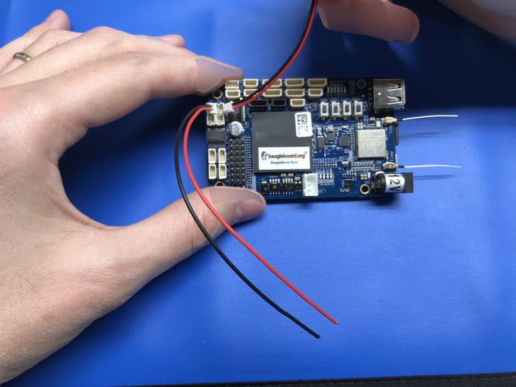 Connect JST wires to DC motor drivers 1 and 2