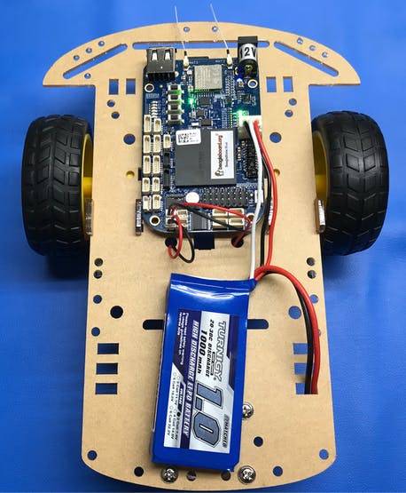 Connect the battery and power on your Beaglebone