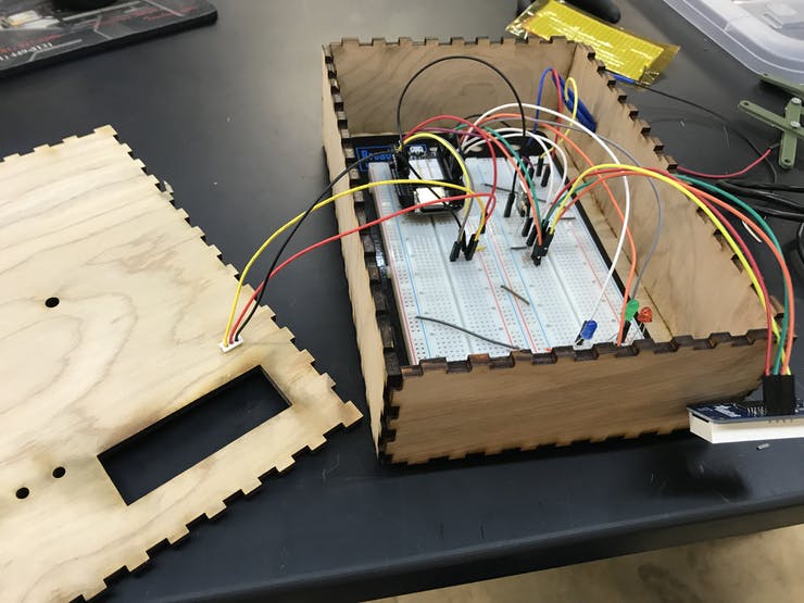 Connections for the Device Inside the Casing (Without the Battery and the Voltage Divider)