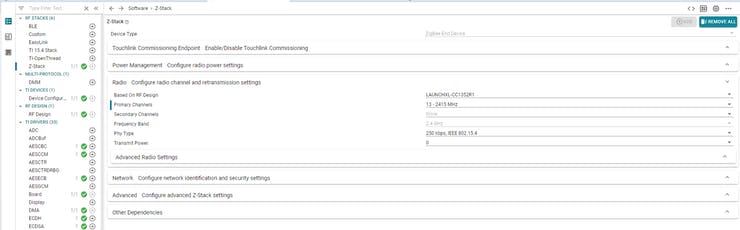 SysConfig Channel settings