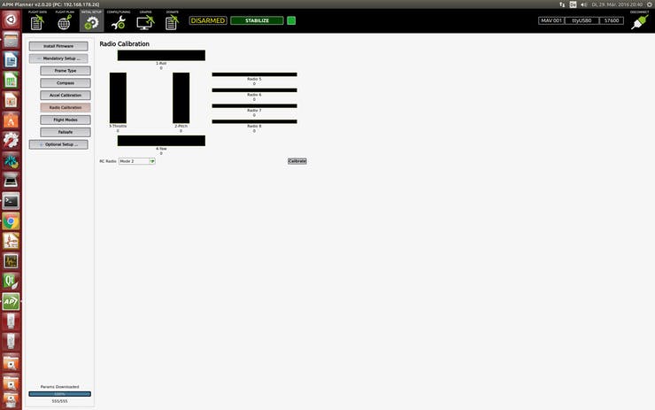 APM Planner Radio Calibration