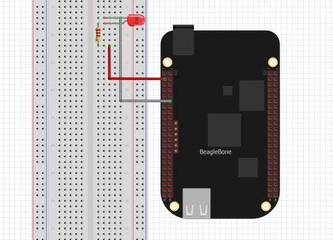 Use a 1k ohm resistor for dim but safe access to the LED!