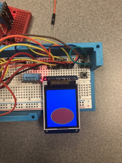 Images showing the wiring of the button and display