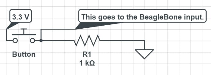 This is the exact schematic for every single button on the breadboard. (Drawing made on circuitlab.com)