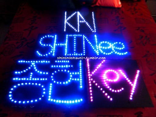 Example of Kpop Fan LED Light Display