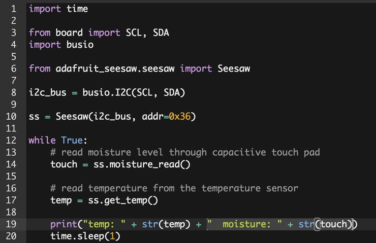 Soil Humidity Sensor Example Code