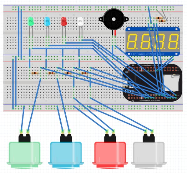 Arcade Machine Fritzing Diagram