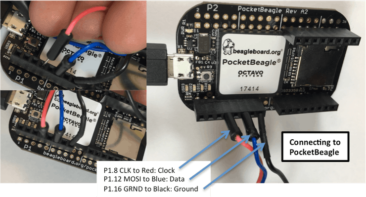 Connecting the jumpers to control using SPI bus