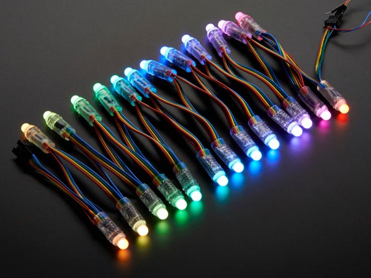 Adafruit 12mm Diffused Thin Digital RGB LED Pixels 