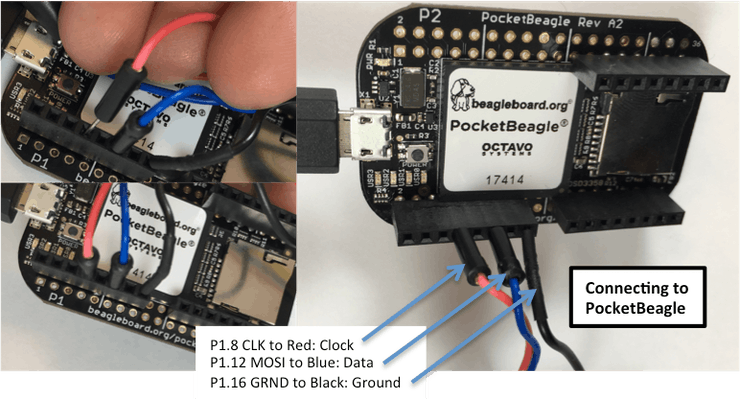 Connecting the jumpers to control using SPI bus