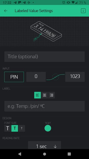 Adding a Labeled Value for the Temperature