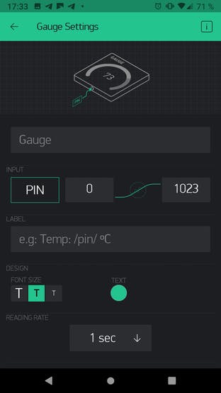 Our Gauge Widget for the Relative Humidity