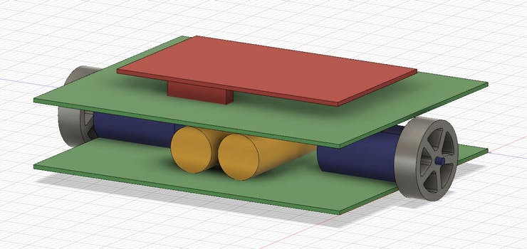 Initial CAD model after brainstorming session